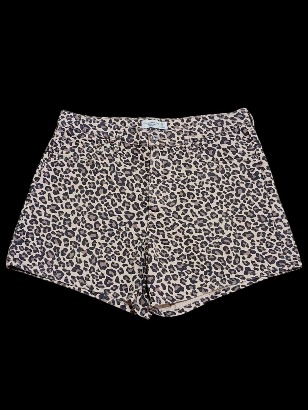 Abercrombie & Finch Leopard Print High Rise Dad Short